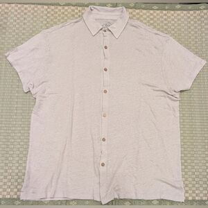 Alex Crane Ola Shirt Bone 100% European Linen Portugal Men’s XL Relaxed Fit
